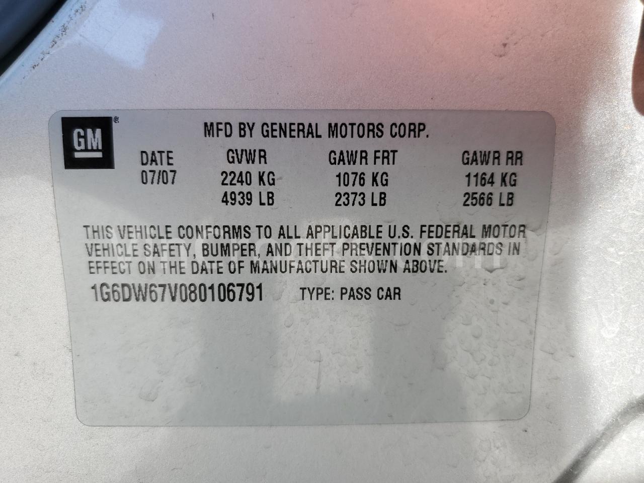 1G6DW67V080106791