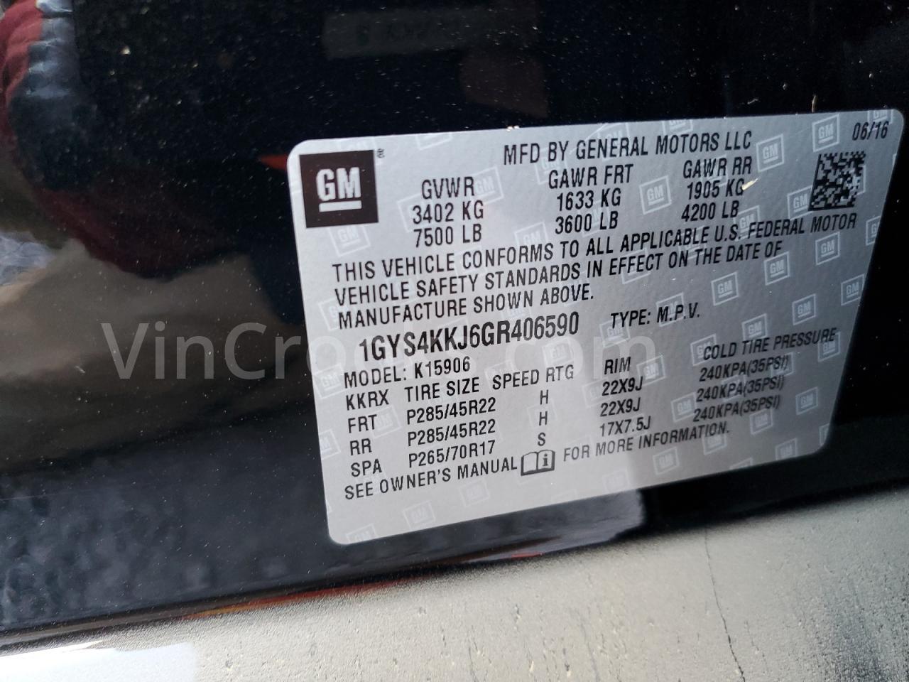 1GYS4KKJ6GR406590