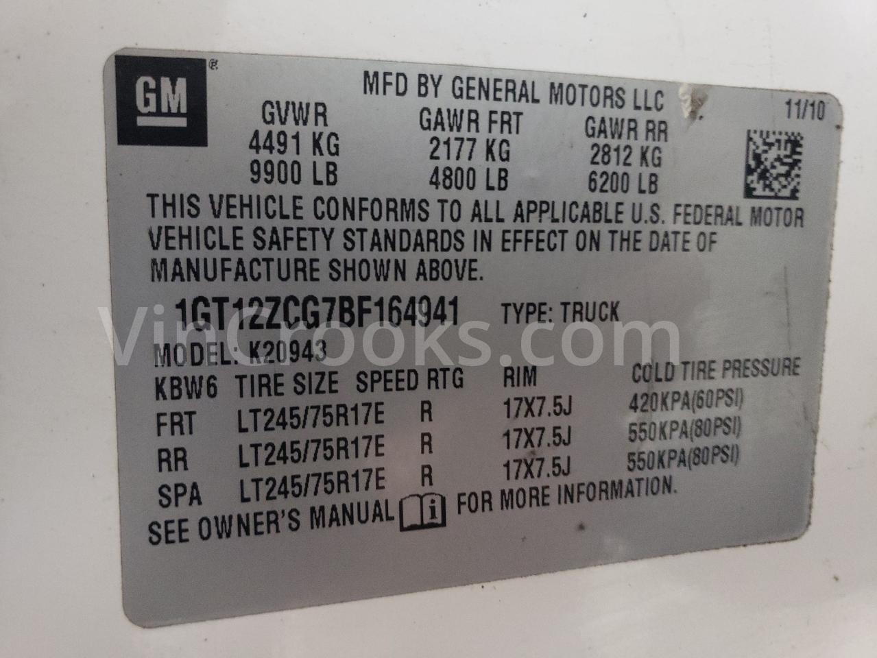 1GT12ZCG7BF164941