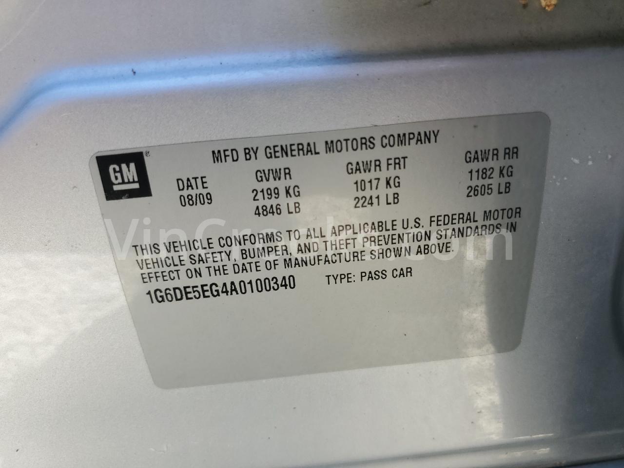 1G6DE5EG4A0100340