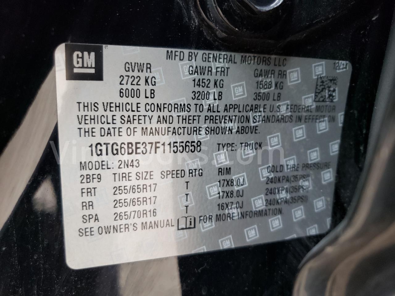 1GTG6BE37F1155658