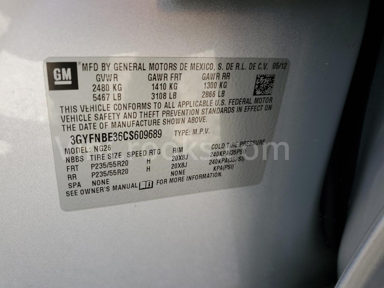 3GYFNBE36CS609689