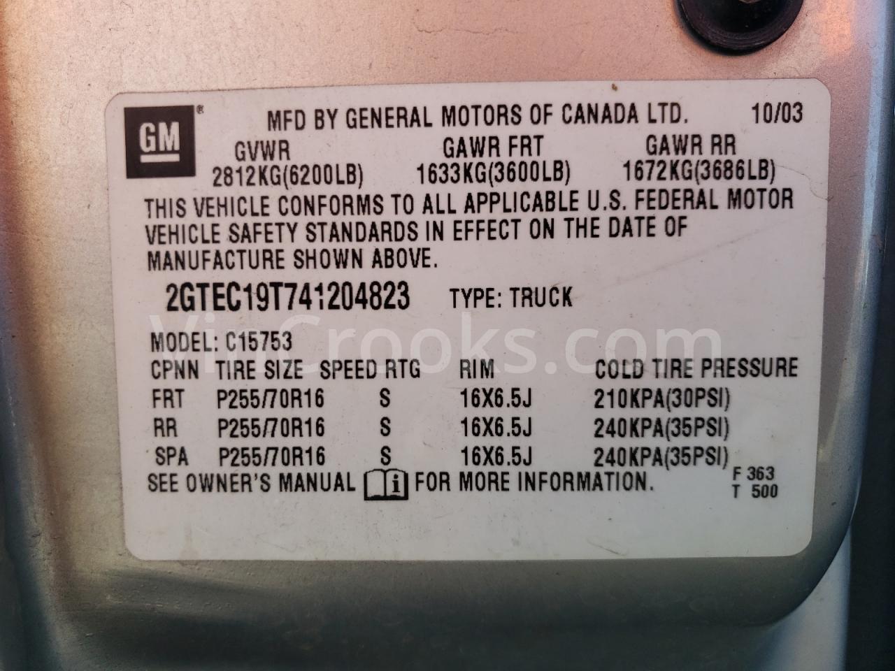 2GTEC19T741204823