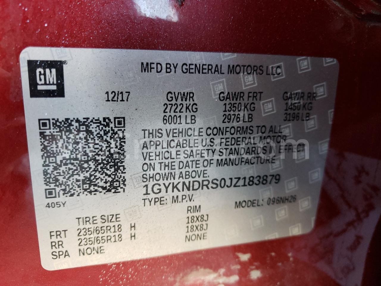 1GYKNDRS0JZ183879