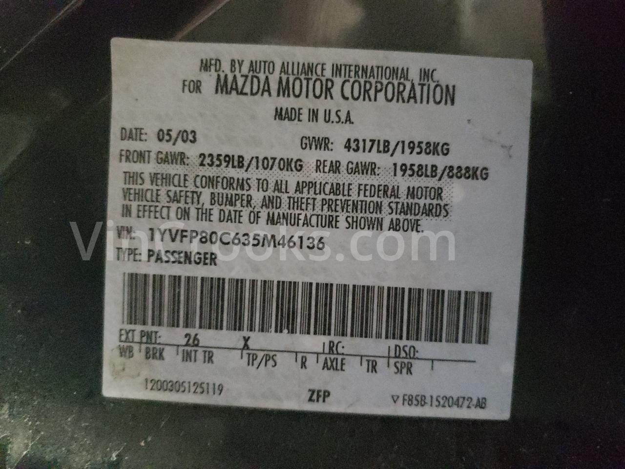 1YVFP80C635M46136