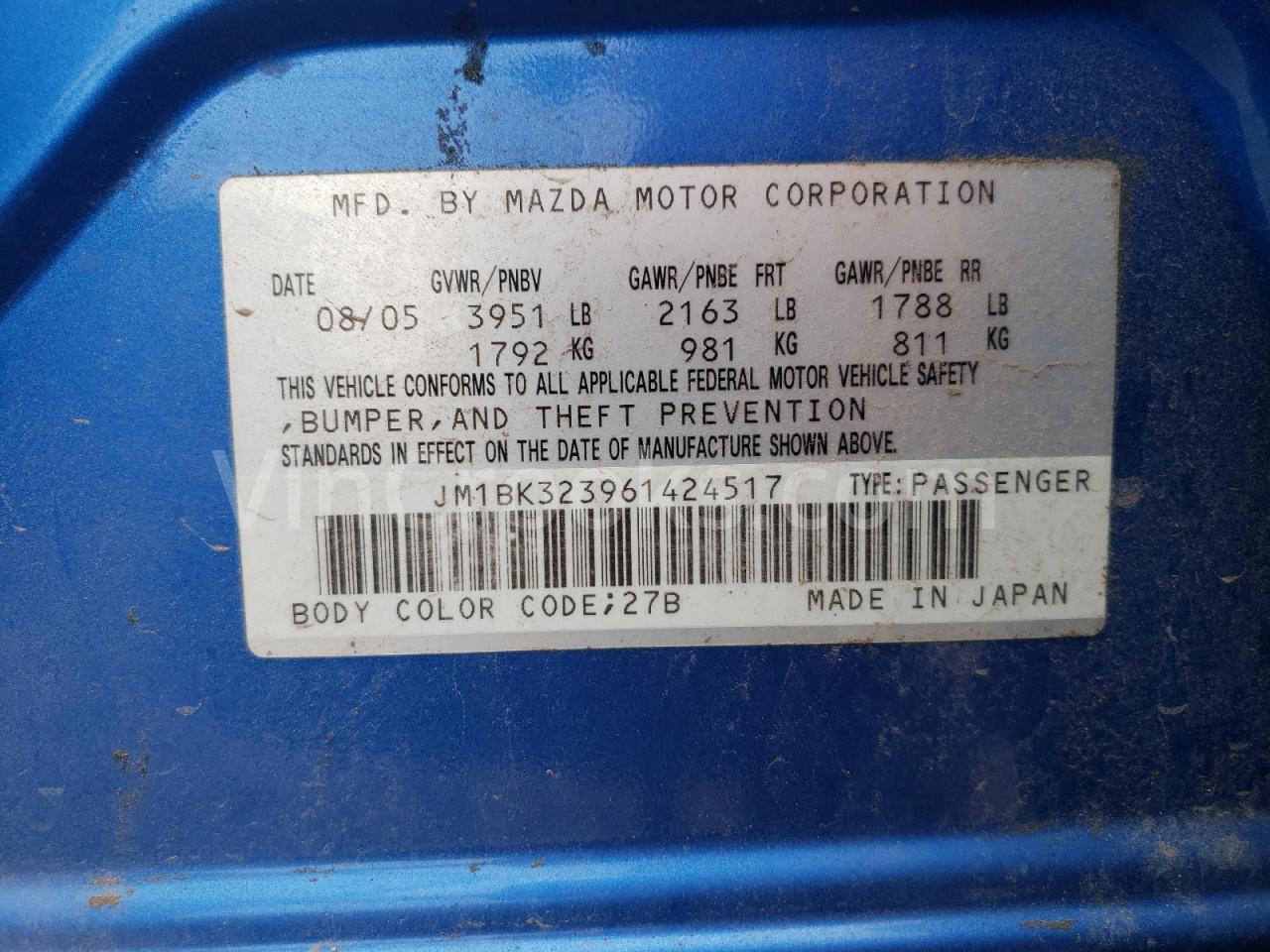 JM1BK323961424517
