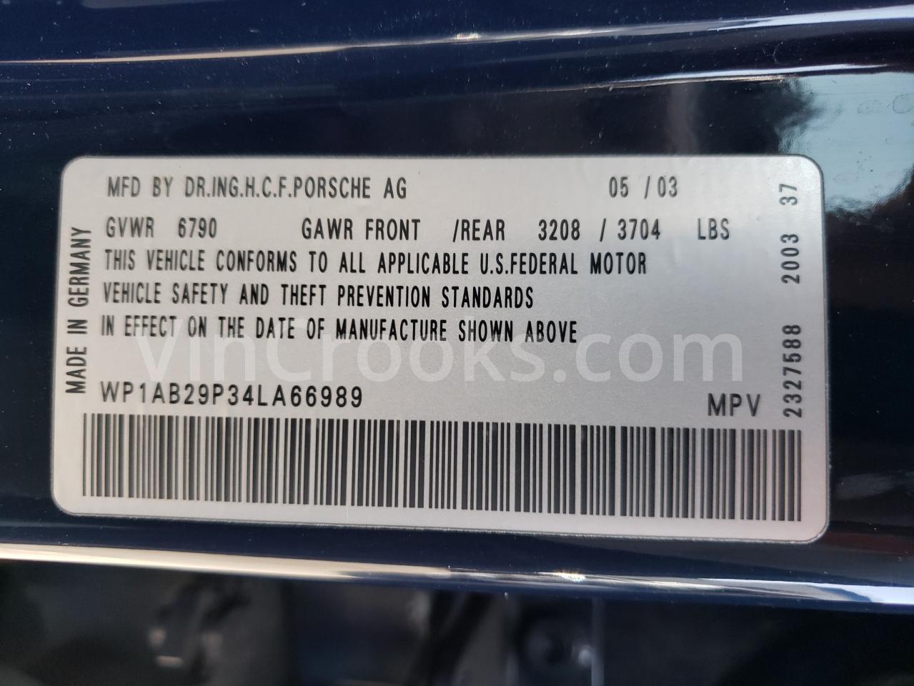 WP1AB29P34LA66989