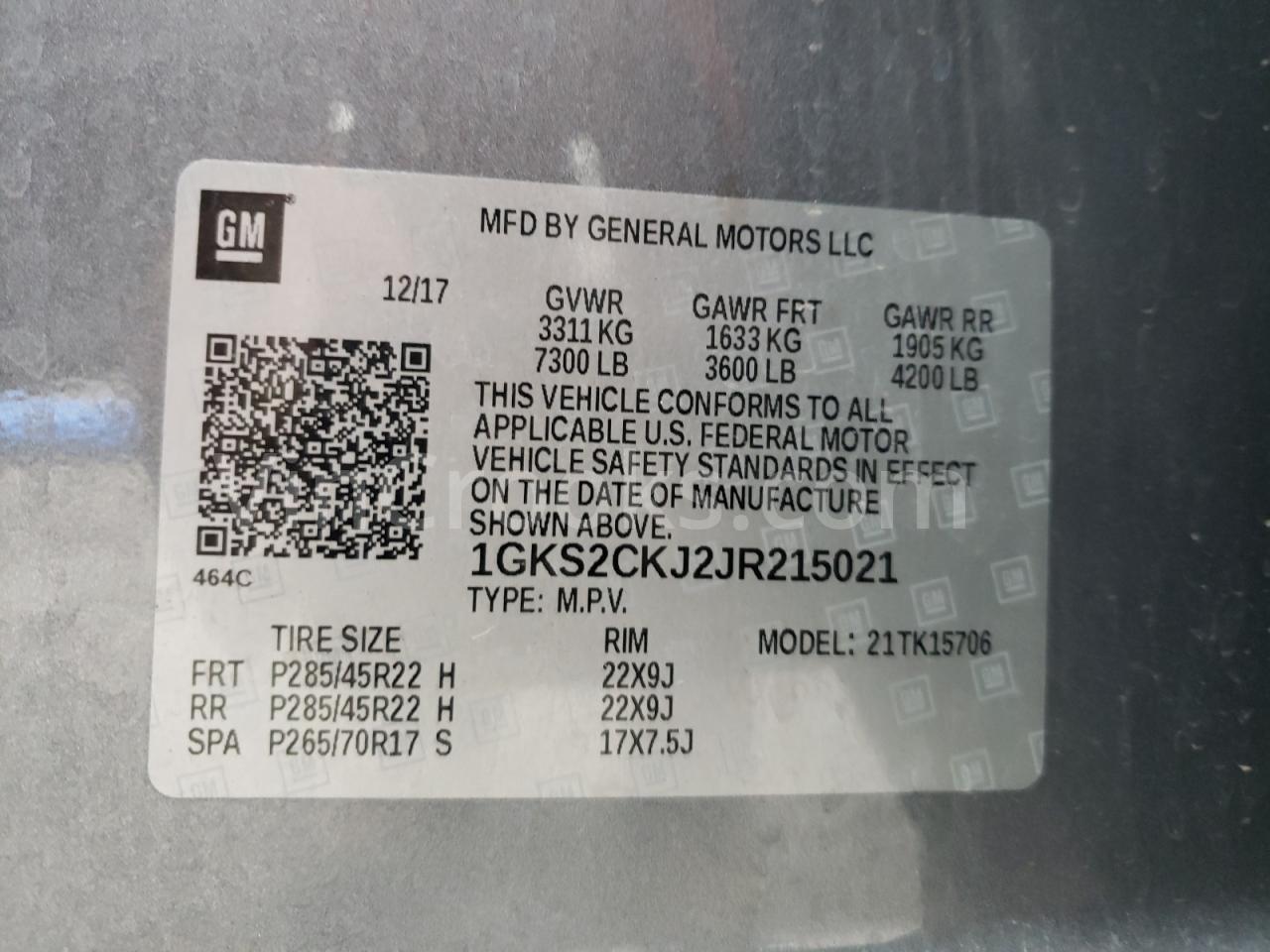 1GKS2CKJ2JR215021
