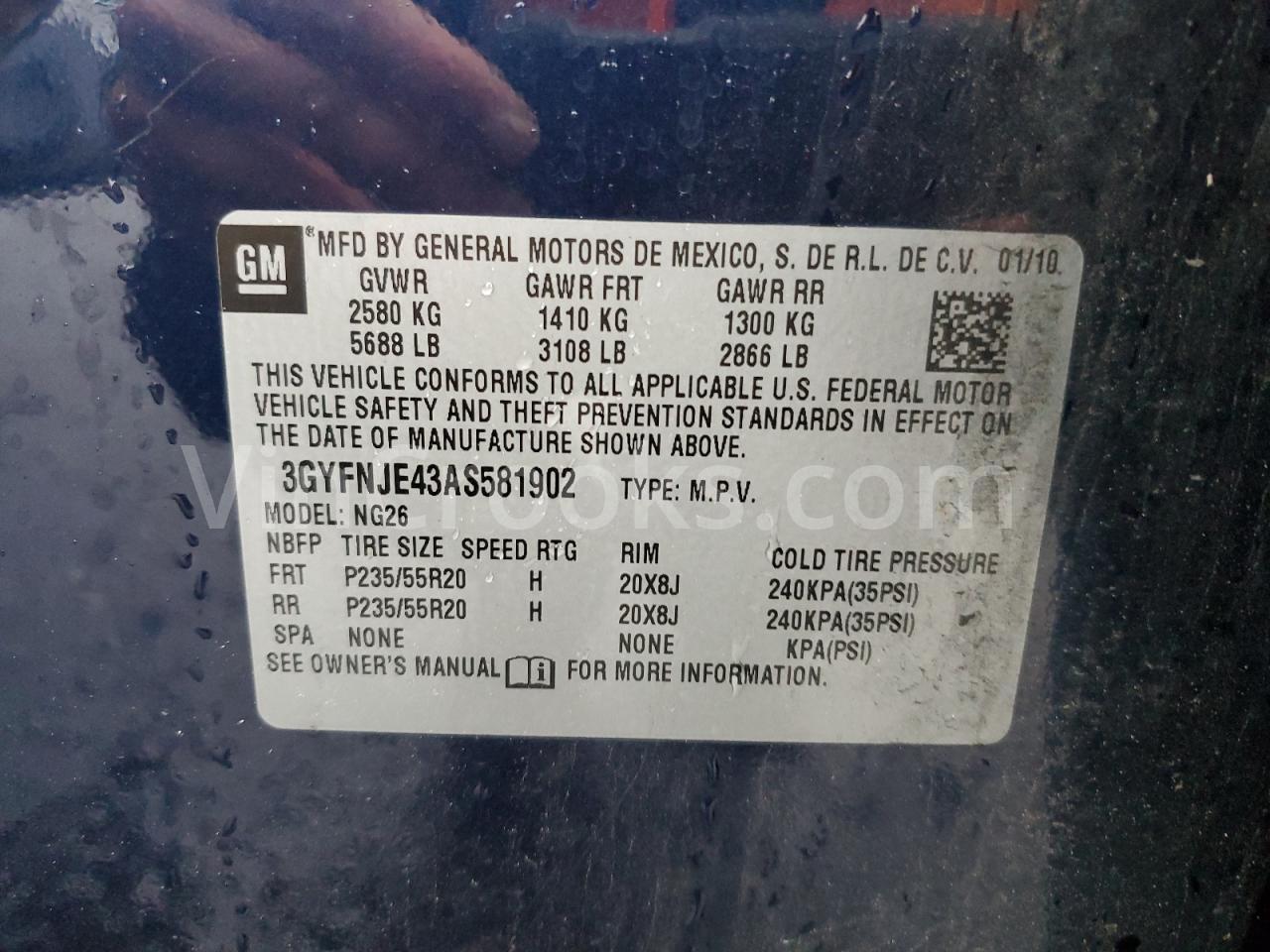 3GYFNJE43AS581902
