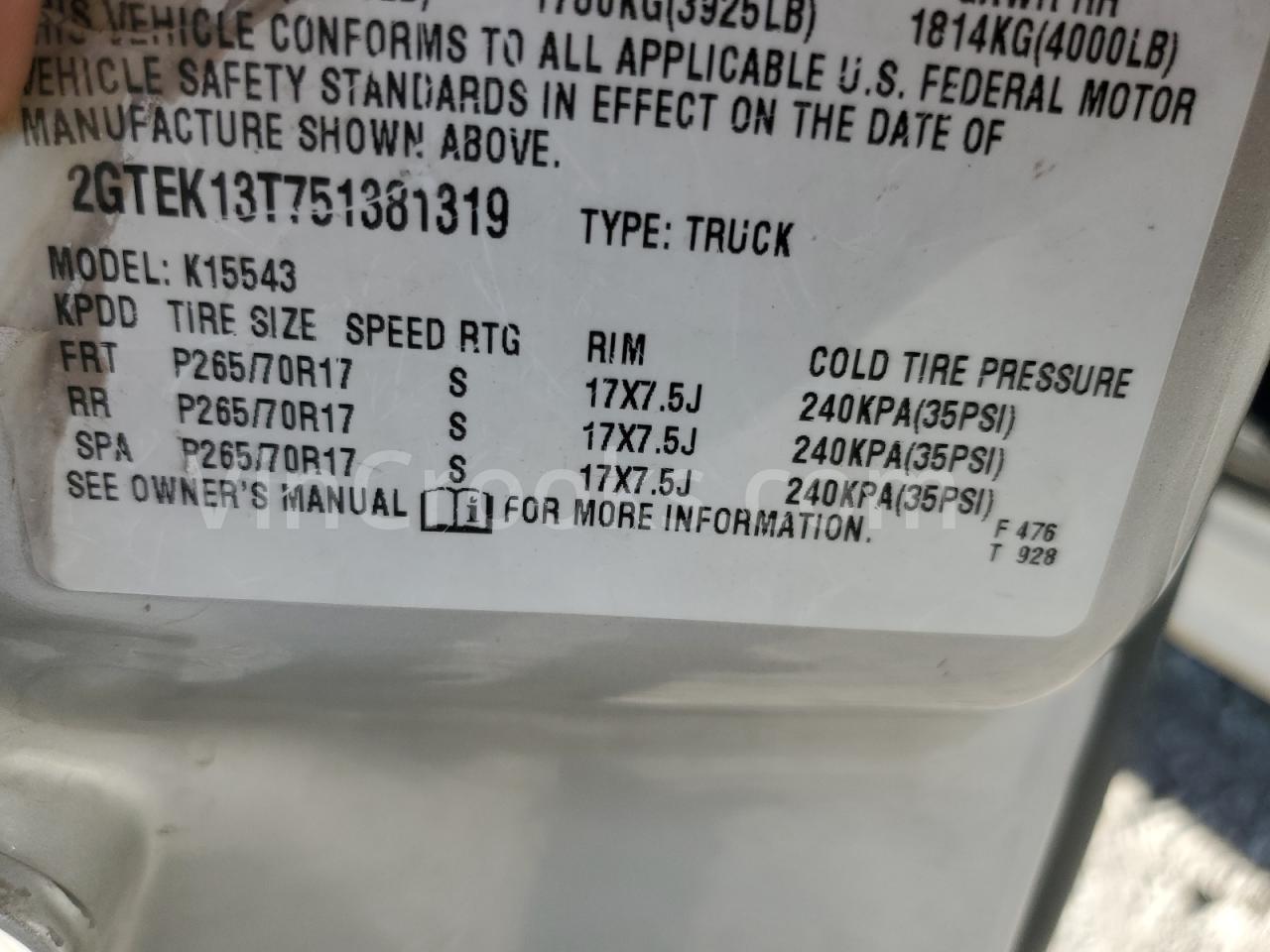 2GTEK13T751381319