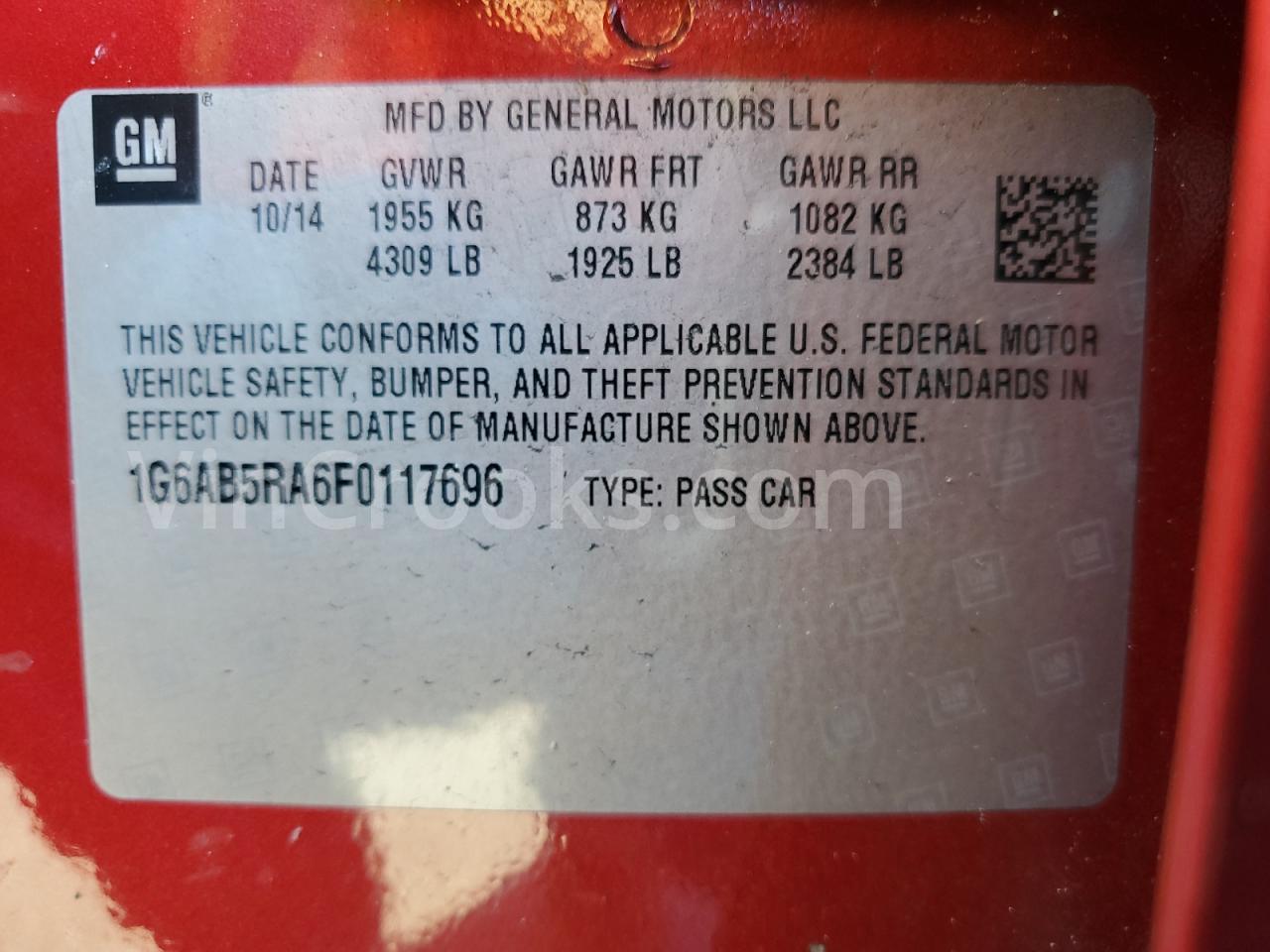 1G6AB5RA6F0117696