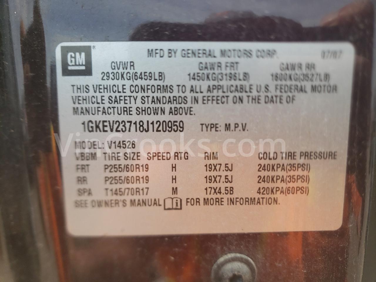 1GKEV23718J120959