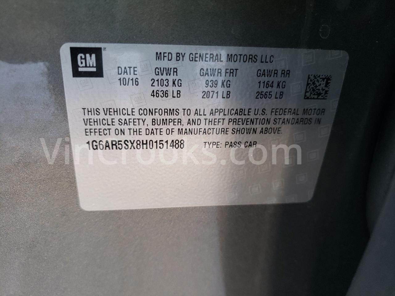 1G6AR5SX8H0151488