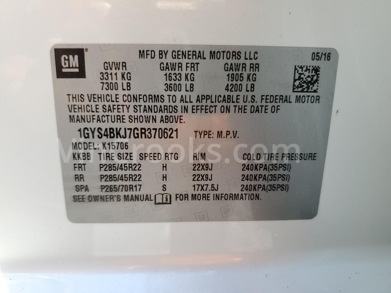 1GYS4BKJ7GR370621