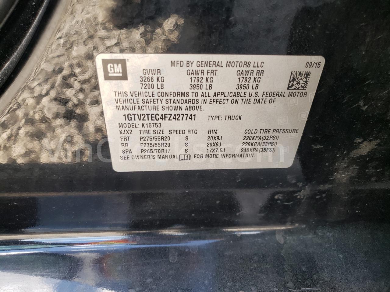 1GTV2TEC4FZ427741
