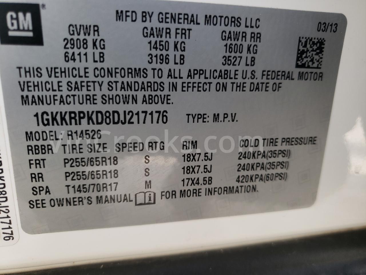 1GKKRPKD8DJ217176