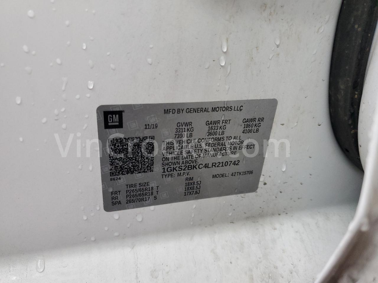 1GKS2BKC4LR210742