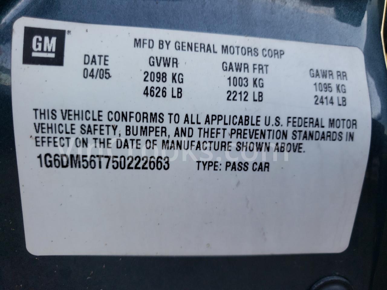 1G6DM56T750222663