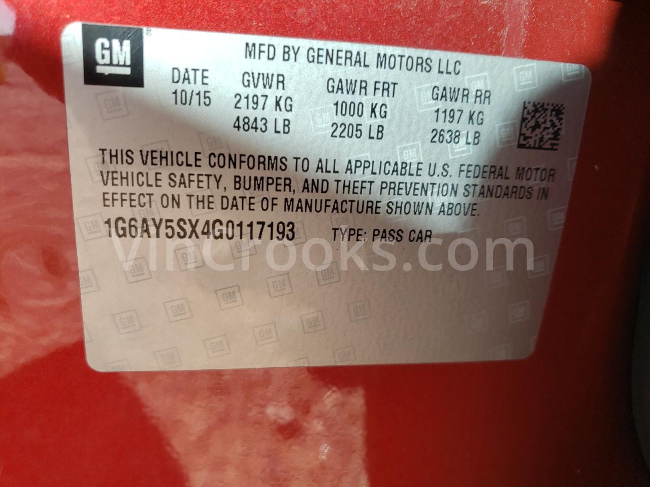 1G6AY5SX4G0117193