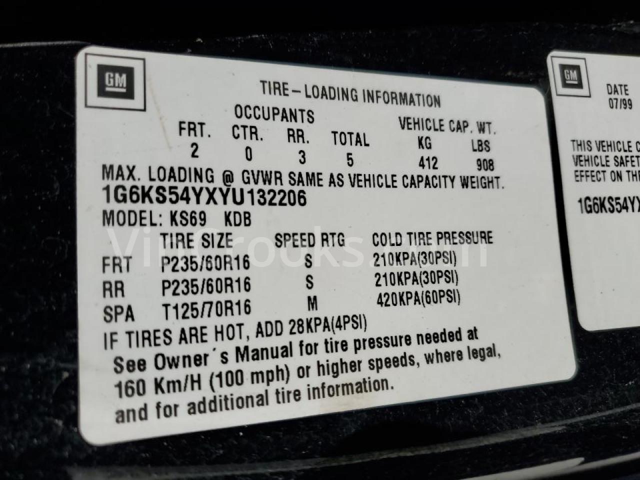 1G6KS54YXYU132206