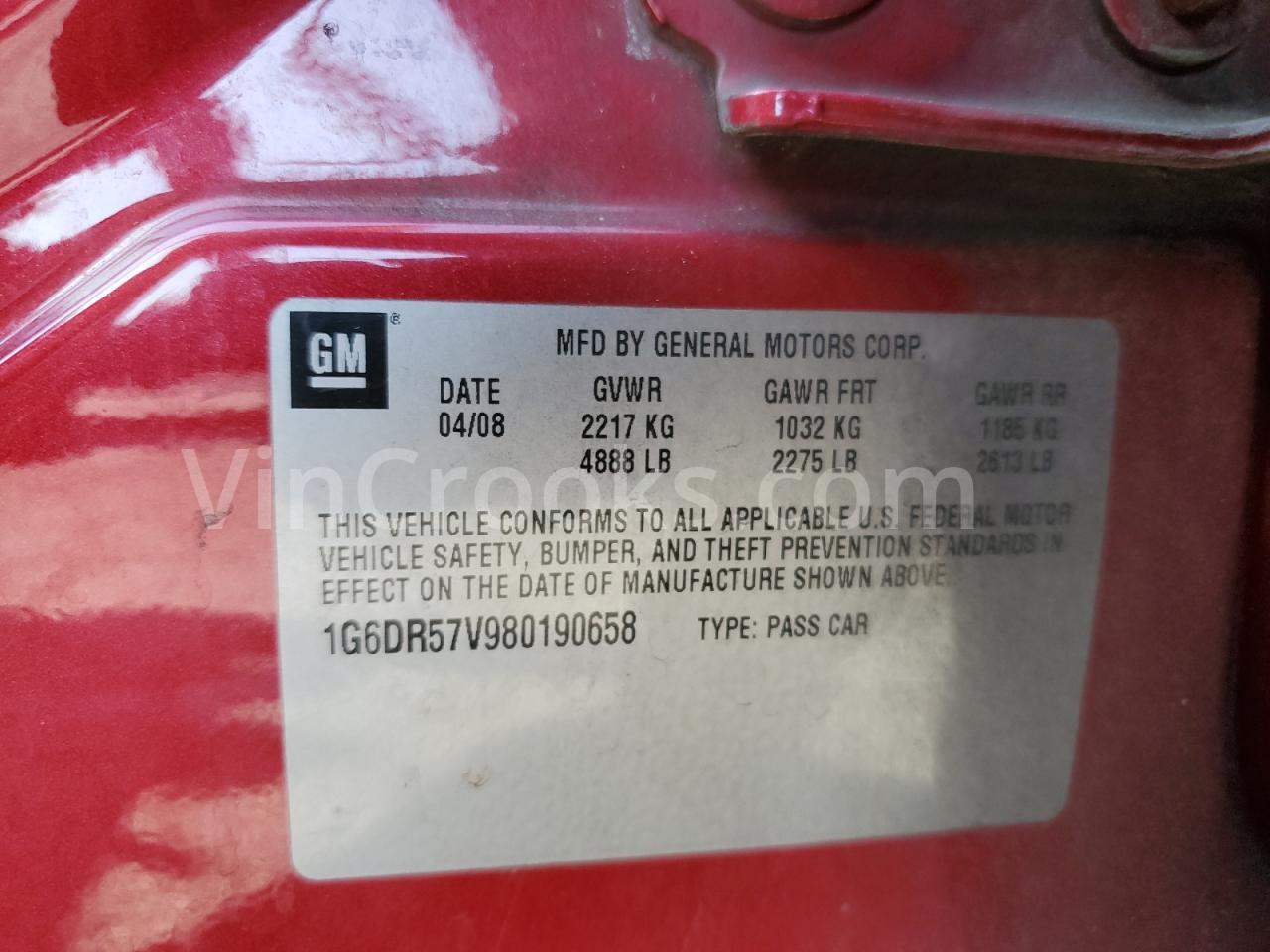 1G6DR57V980190658