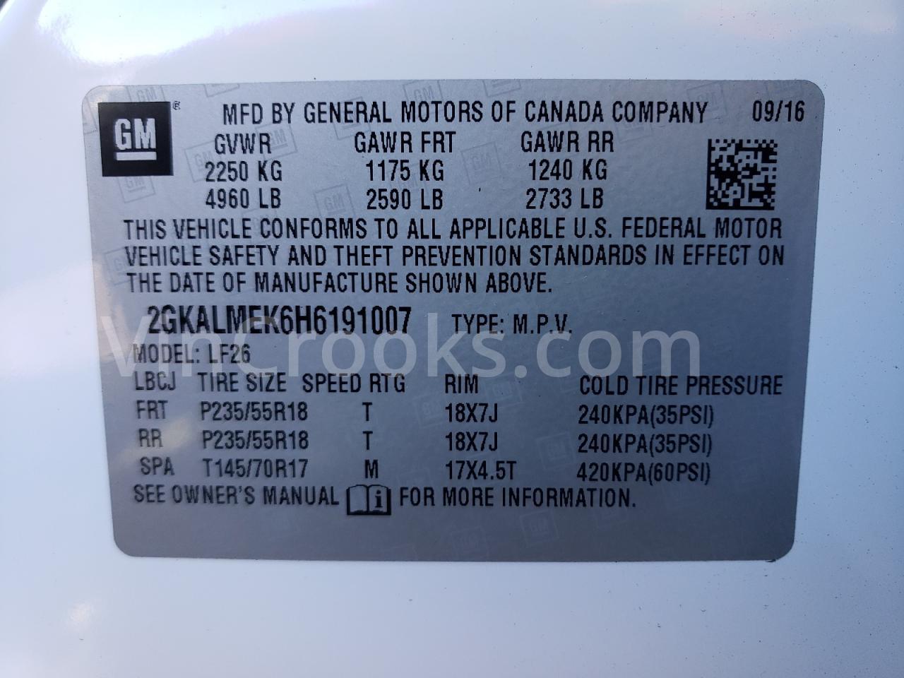 2GKALMEK6H6191007