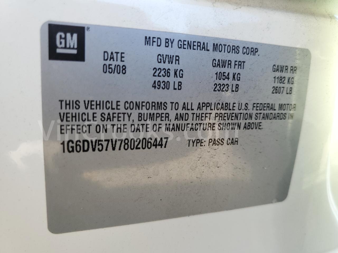 1G6DV57V780206447