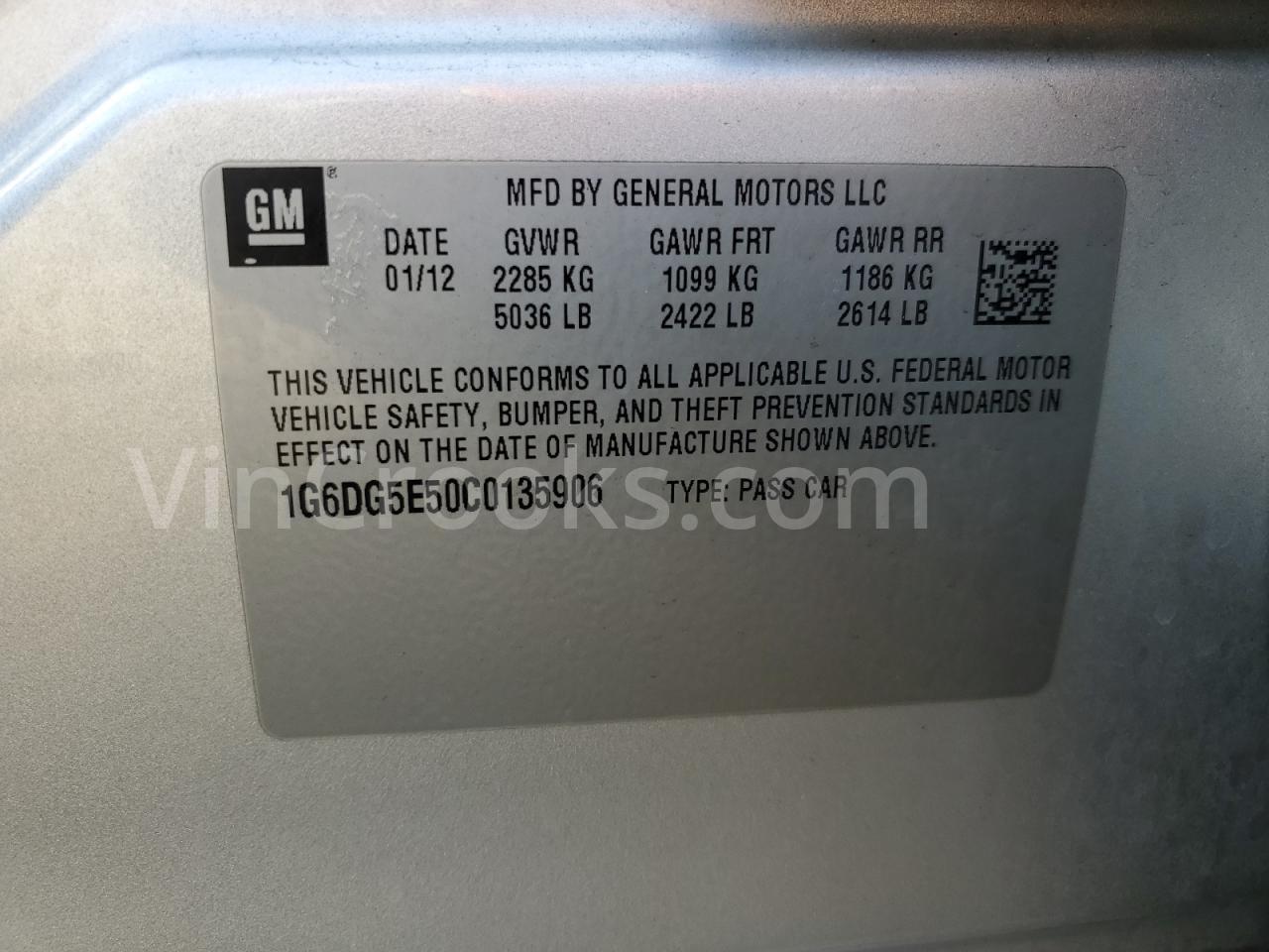 1G6DG5E50C0135906