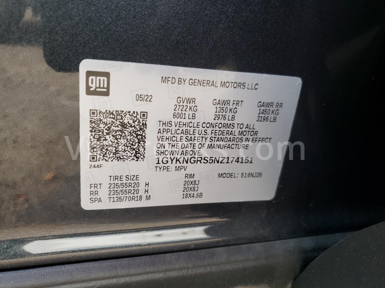1GYKNGRS5NZ174151