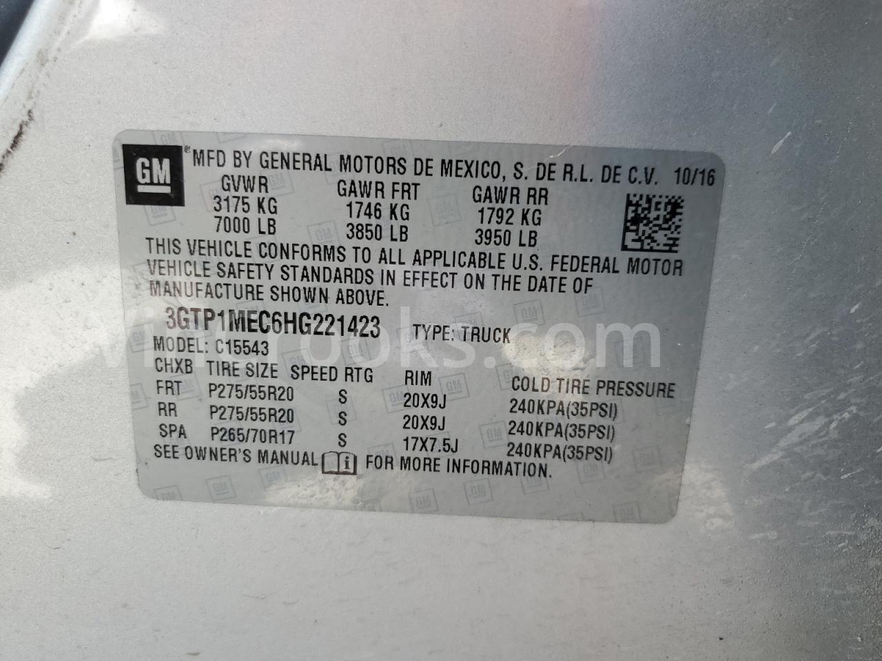 3GTP1MEC6HG221423