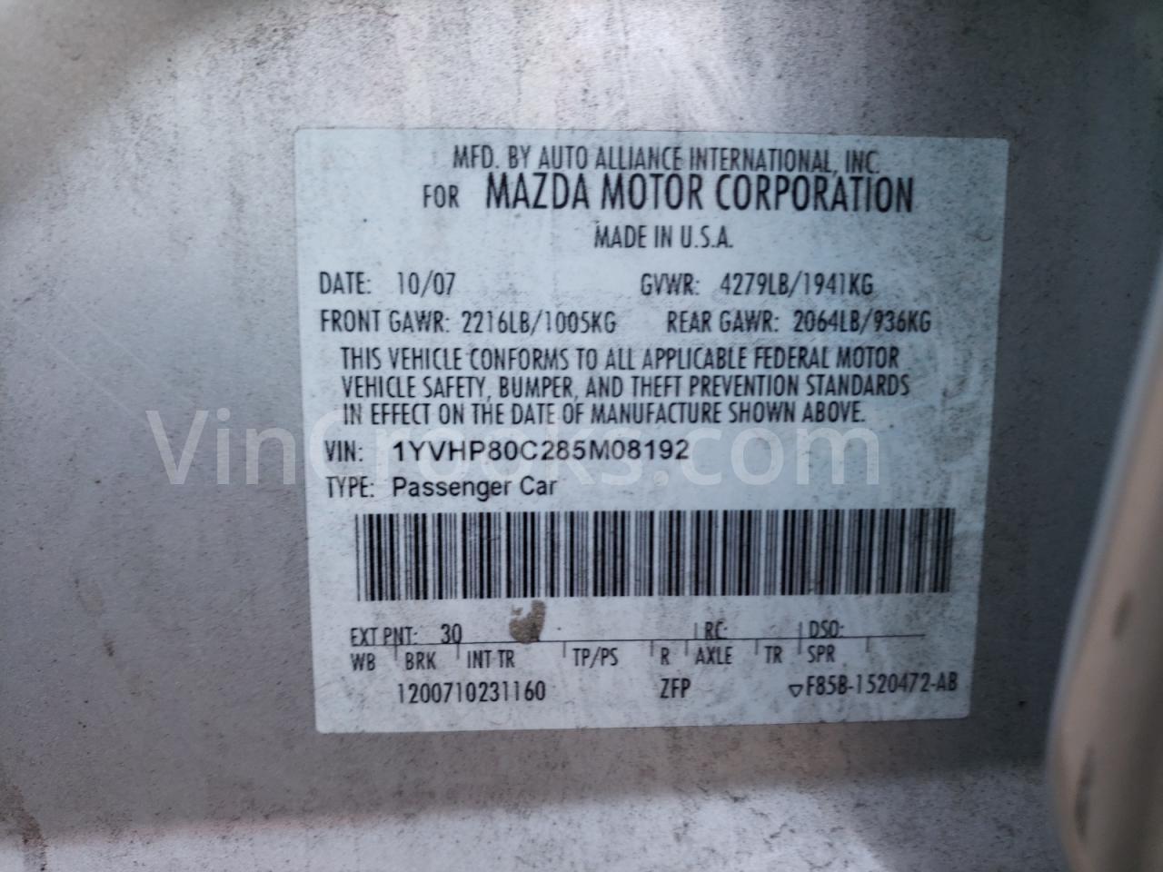 1YVHP80C285M08192