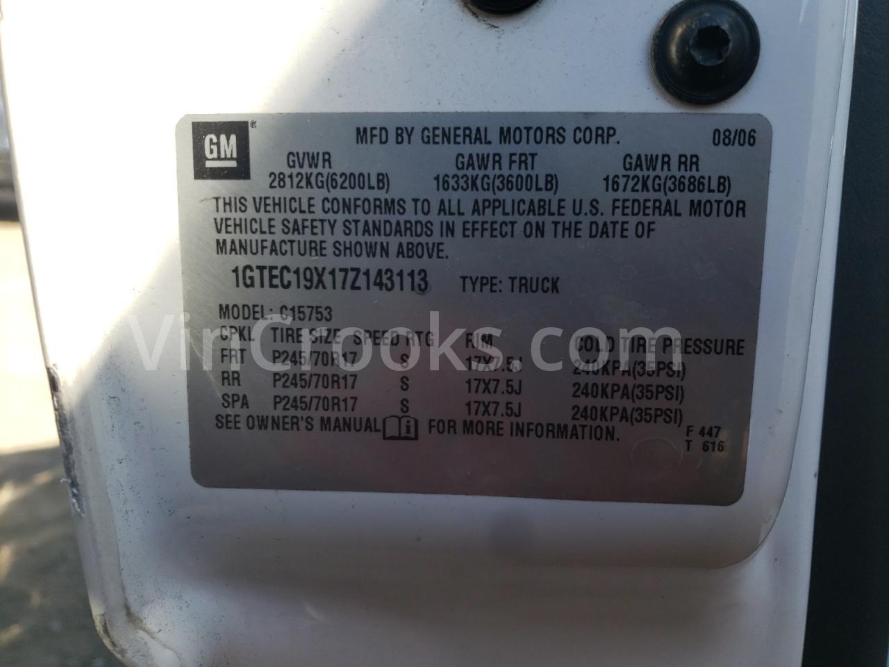 1GTEC19X17Z143113