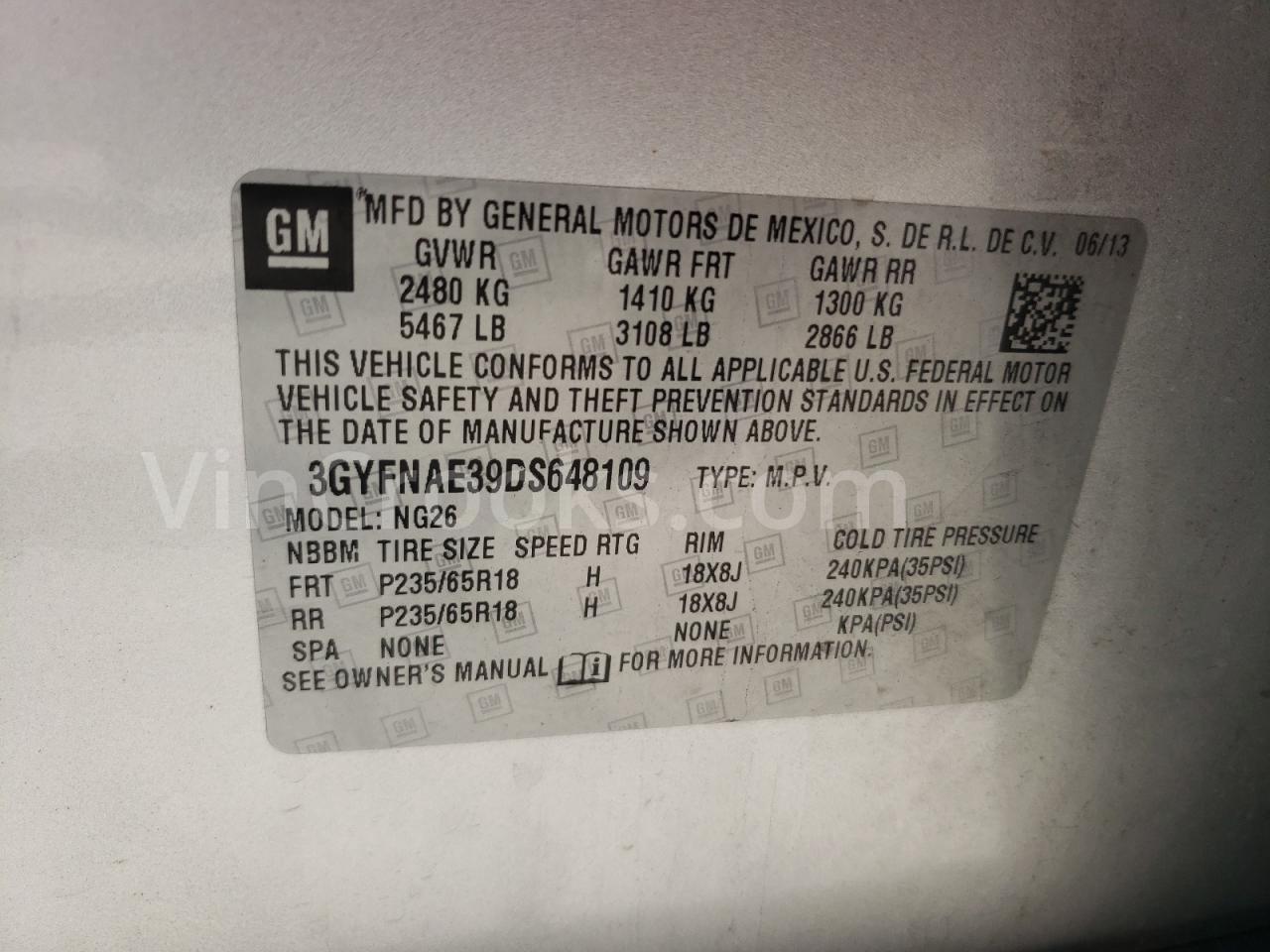 3GYFNAE39DS648109