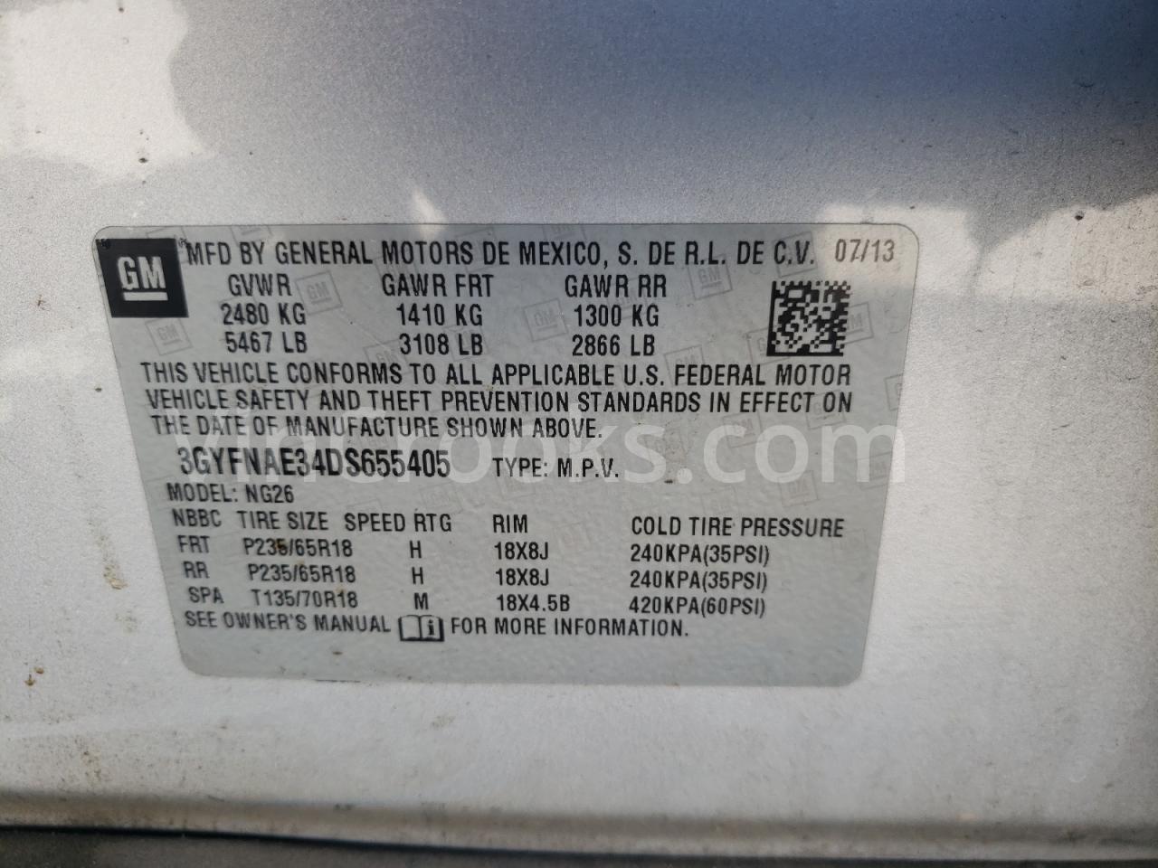 3GYFNAE34DS655405