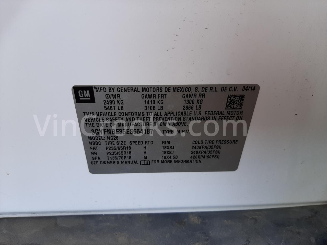3GYFNBE35ES654187