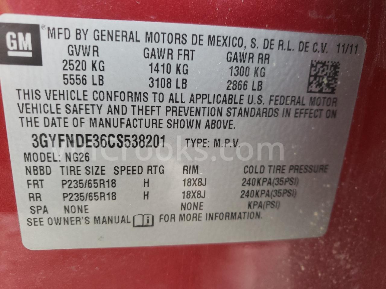 3GYFNDE36CS538201