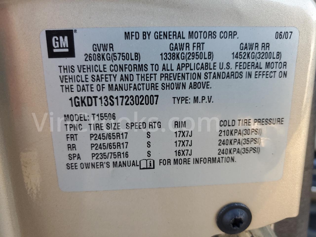 1GKDT13S172302007