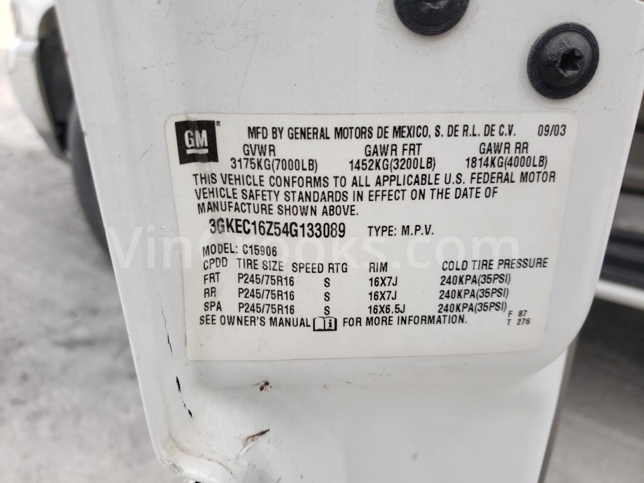 3GKEC16Z54G133089