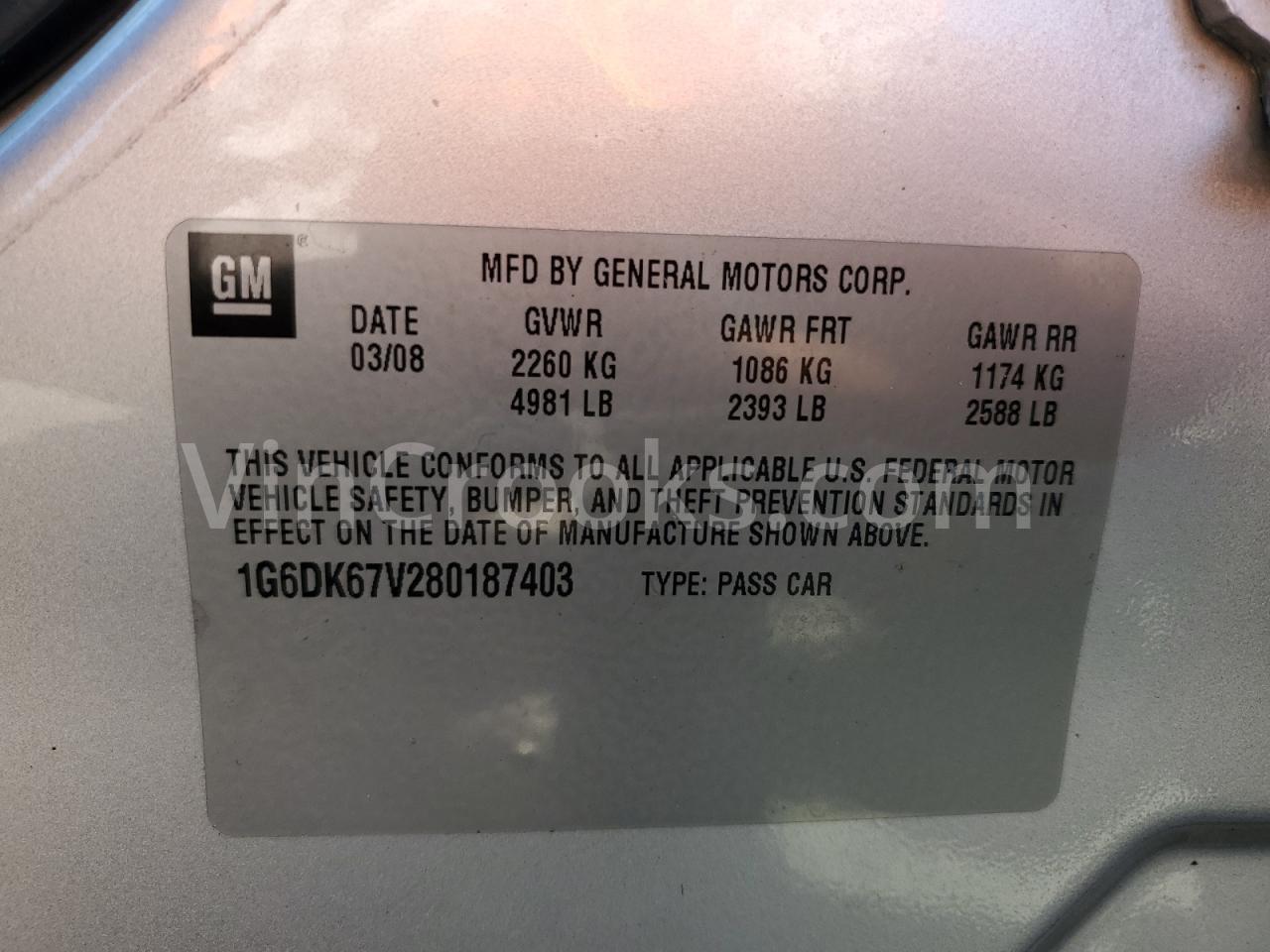 1G6DK67V280187403