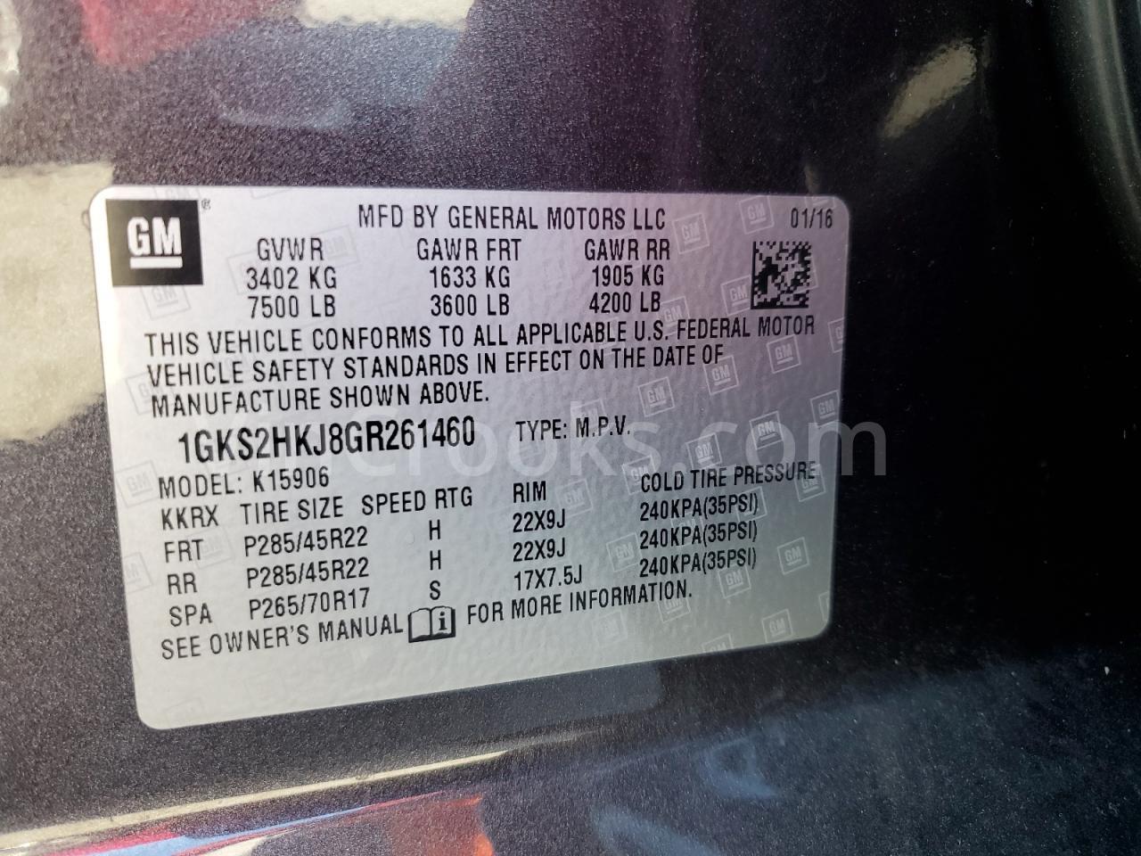 1GKS2HKJ8GR261460