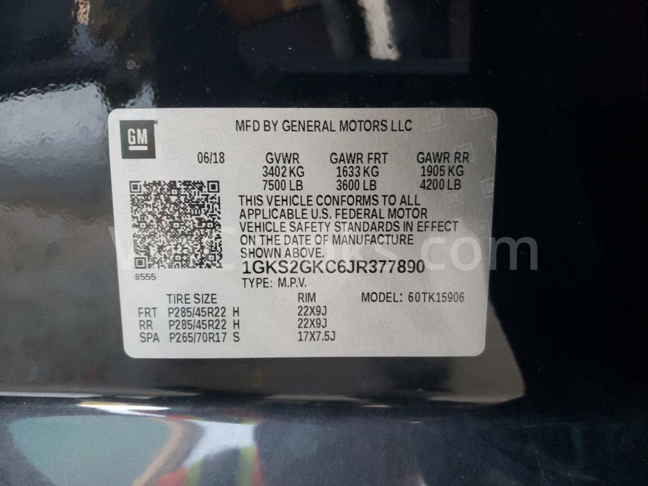 1GKS2GKC6JR377890