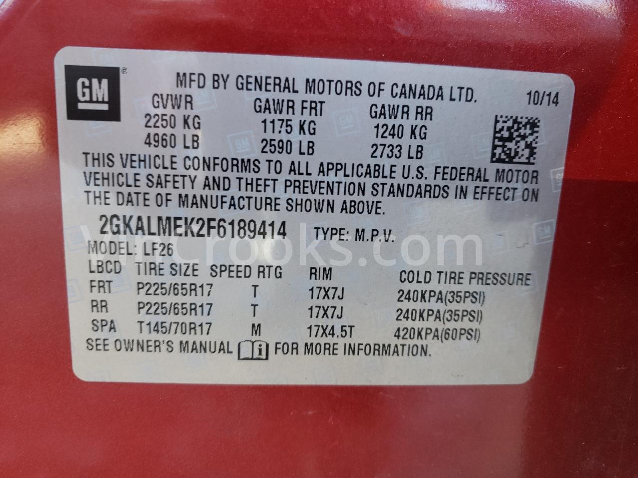 2GKALMEK2F6189414