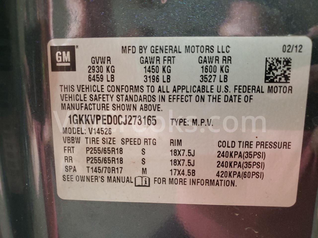 1GKKVPED0CJ273165
