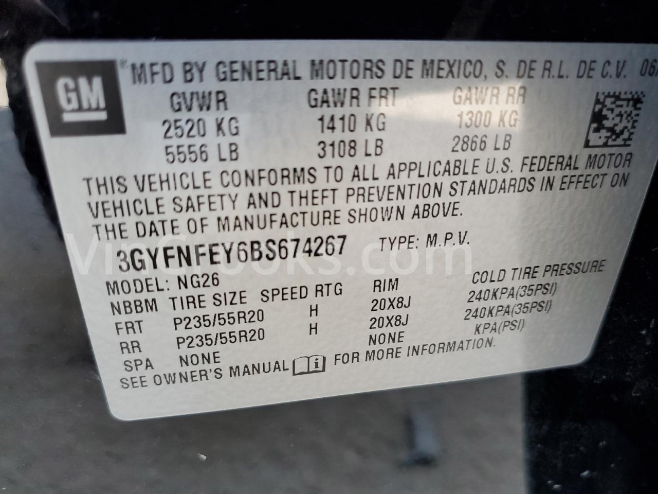 3GYFNFEY6BS674267
