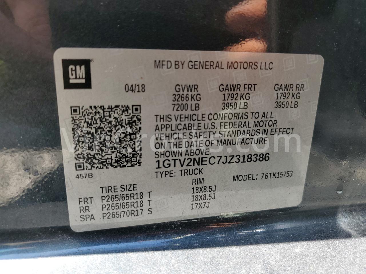1GTV2NEC7JZ318386