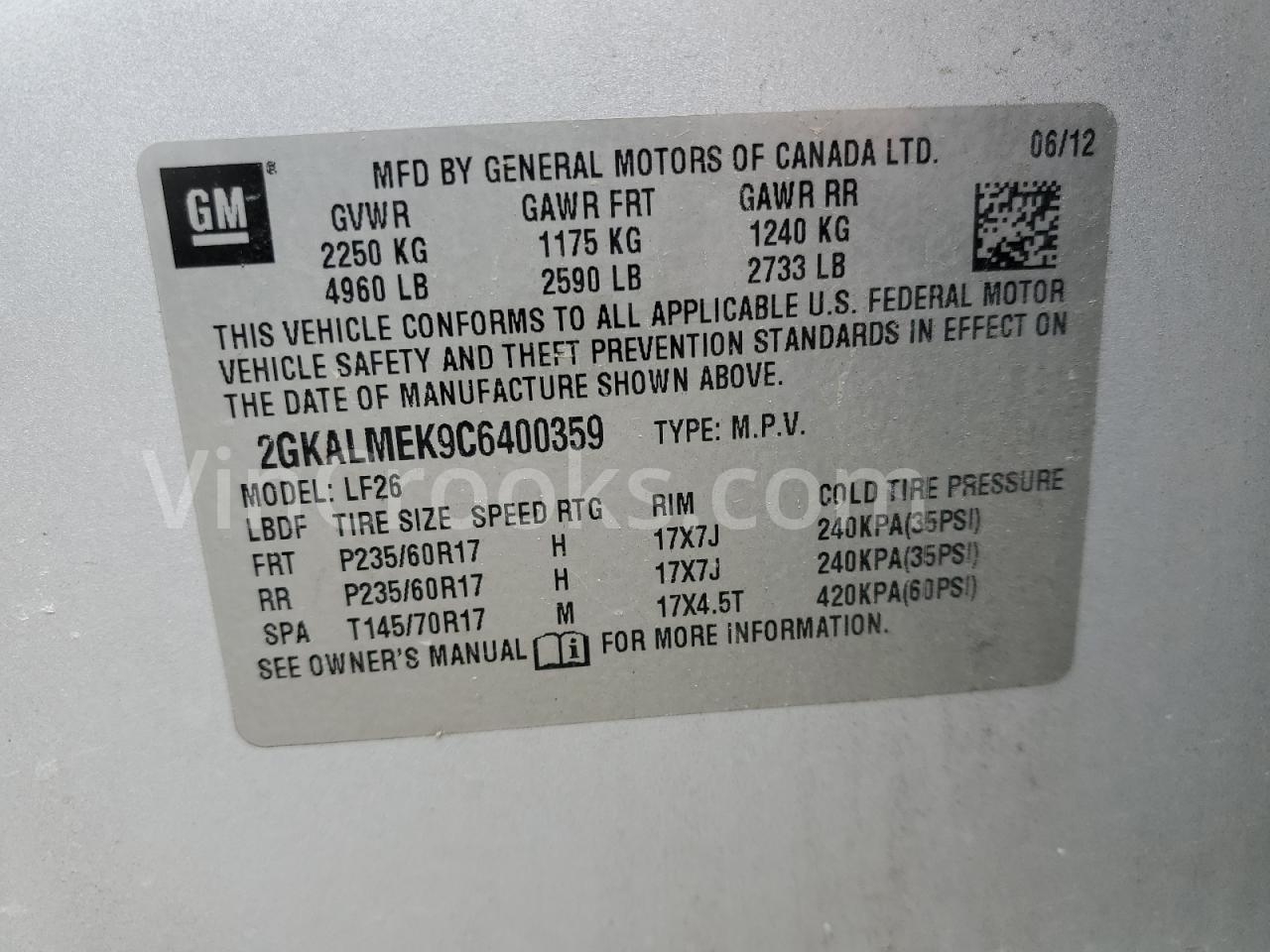 2GKALMEK9C6400359