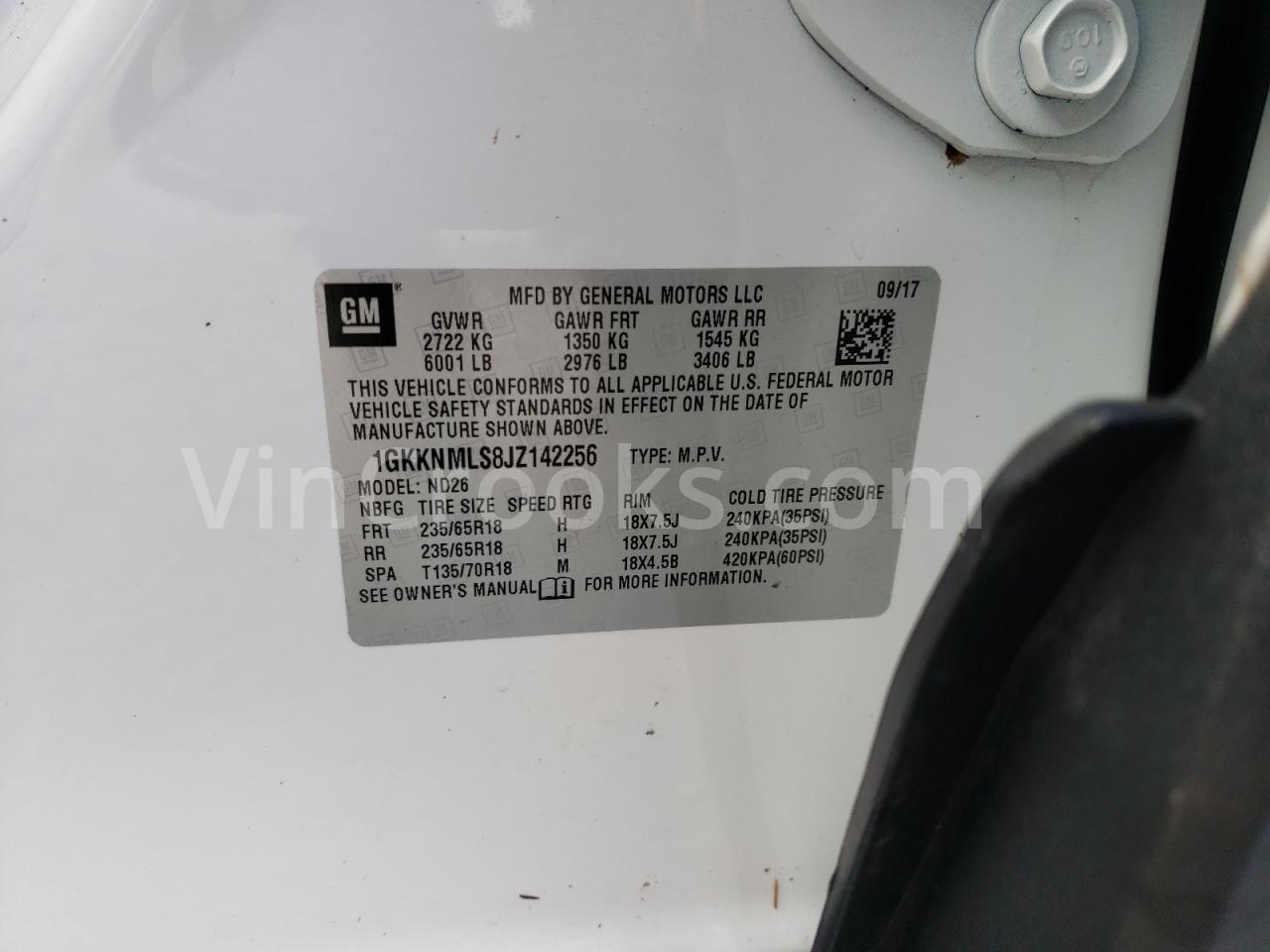 1GKKNMLS8JZ142256