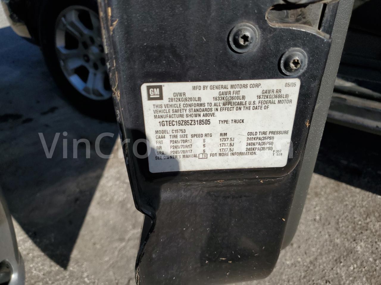 1GTEC19Z85Z318505