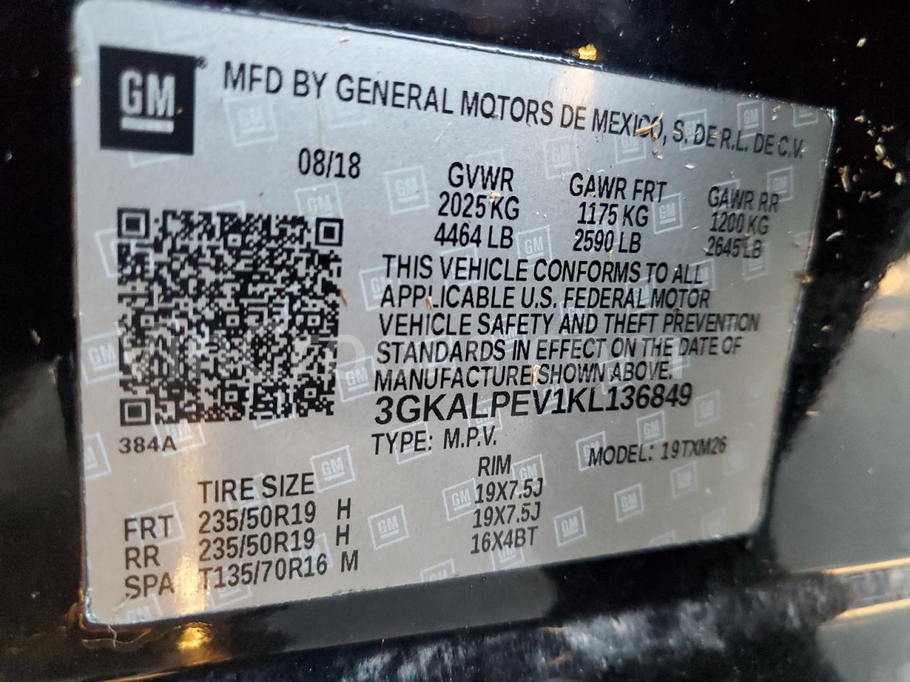 3GKALPEV1KL136849