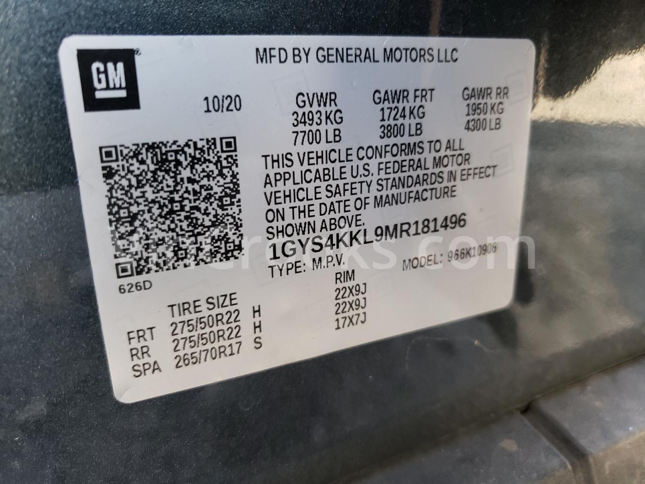 1GYS4KKL9MR181496